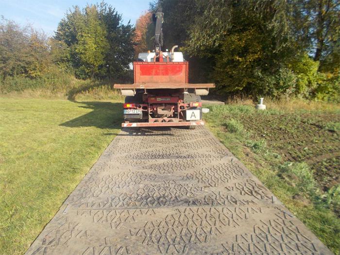 PE materi plastic heavy duty excavator ground cover protect mat anti slip 